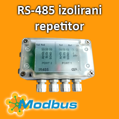 izolirani repetitor rs 485 protokol modbus signala